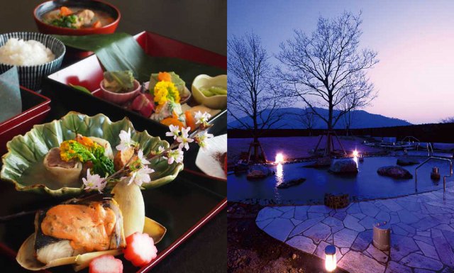 カーブドッチ VINESPA:【1日4組限定】デザートあり和会席ランチ&部屋利用付き!日帰りスパ満喫プラン 6,500円