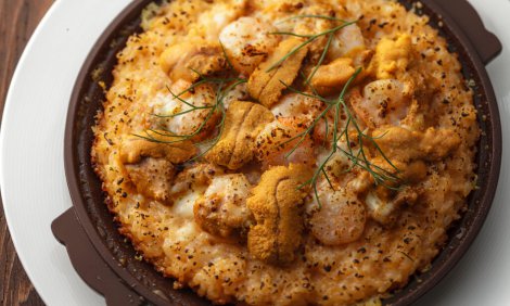 風花【女性に人気☆雲丹と海老のチーズ焼き飯&和牛八丁デミグラス煮込み 創作和食8皿コース 5,000円】