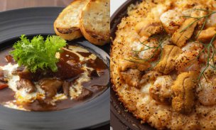 女性に人気☆雲丹と海老のチーズ焼き飯&和牛八丁デミグラス煮込み 創作和食8皿コース 5,000円
